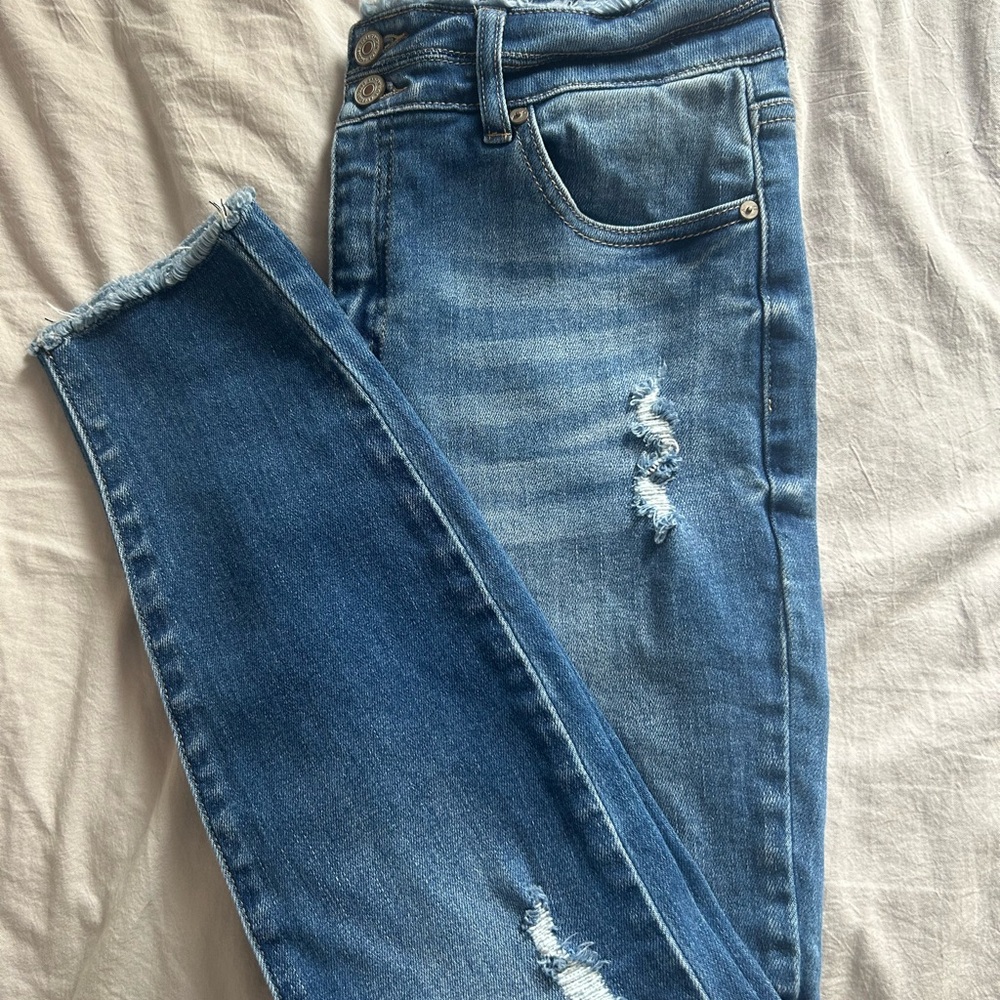 KanCan Blue Distressed Skinny Jeans NWT